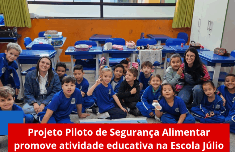 Projeto Piloto de Segurança Alimentar promove atividade educativa na Escola Júlio Mendes