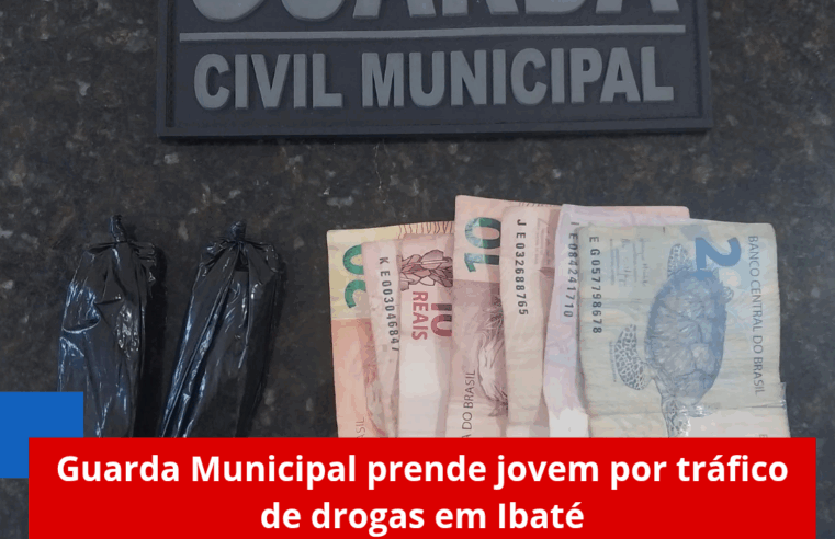 Guarda Municipal prende jovem por tráfico de drogas em Ibaté