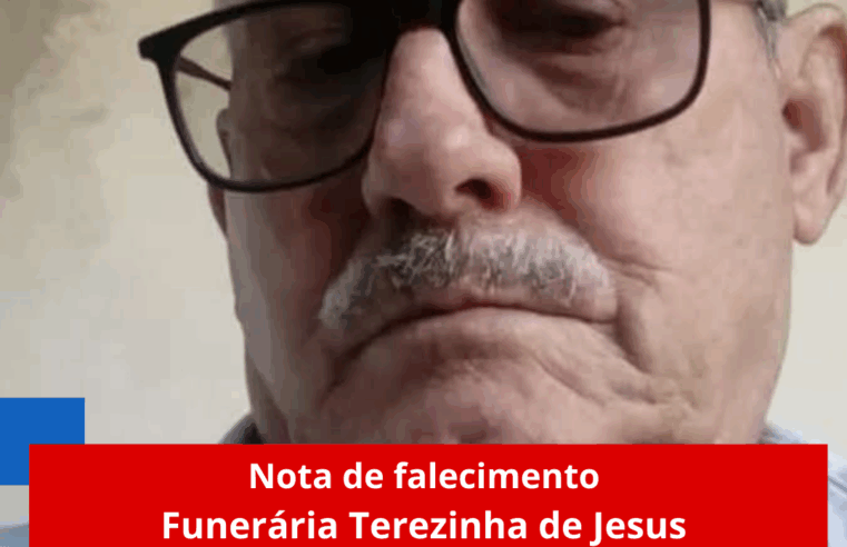 Nota de falecimentoFunerária Terezinha de Jesus