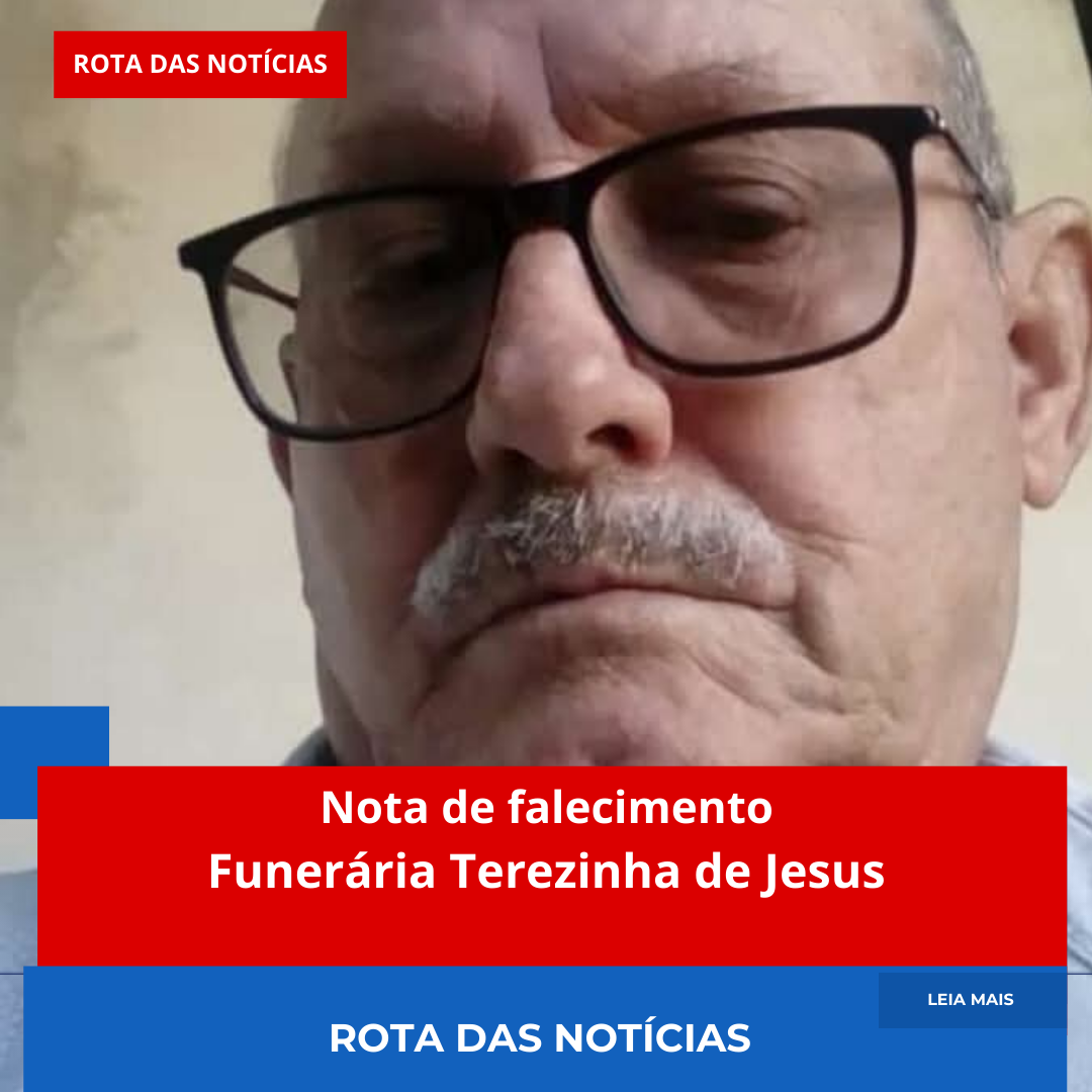 Nota de falecimentoFunerária Terezinha de Jesus
