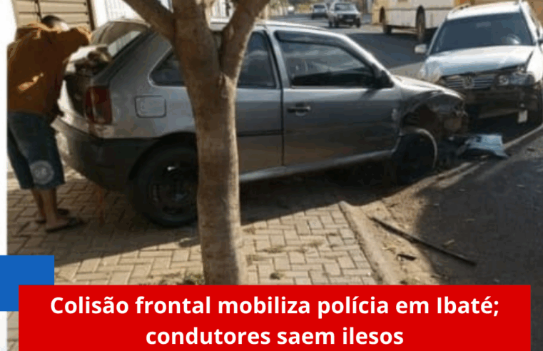 🚨 Colisão frontal mobiliza polícia em Ibaté; condutores saem ilesos