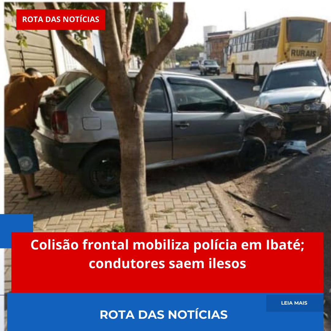 🚨 Colisão frontal mobiliza polícia em Ibaté; condutores saem ilesos