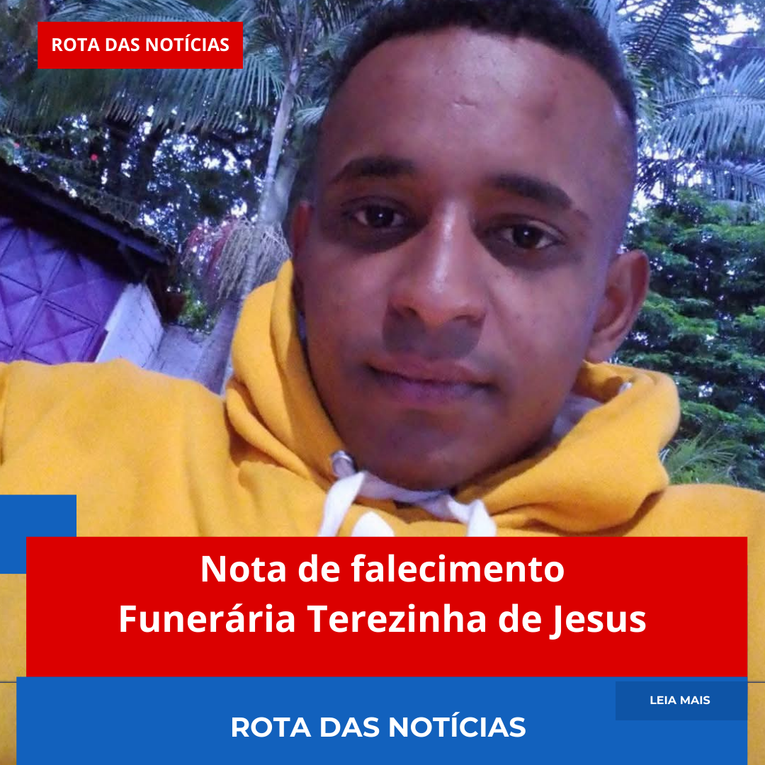 Nota de falecimento Funerária Terezinha de Jesus