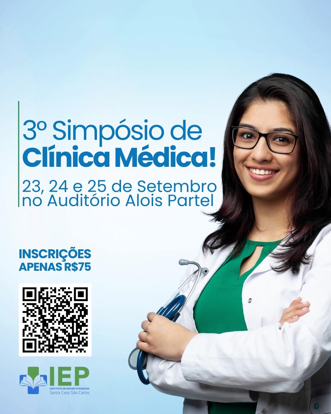 📢 Inscrições abertas para o 3º Simpósio de Clínica Médica da Santa Casa de São Carlos