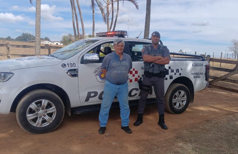 Polícia Militar intensifica patrulhamento na zona rural e encontra veterano durante ação preventiva