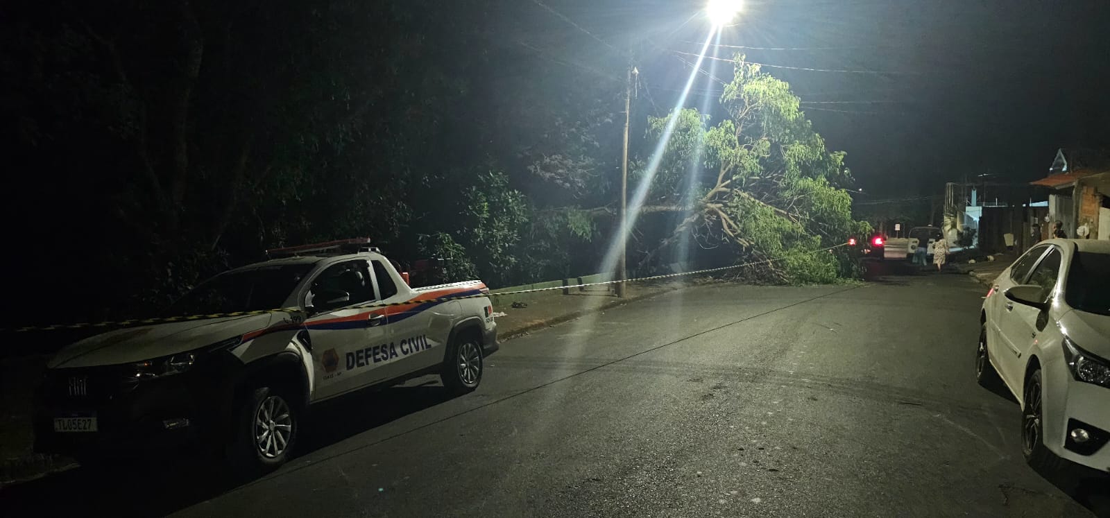 Árvore cai e deixa moradores sem energia em Ibaté