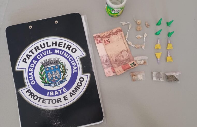 Guarda Civil Municipal de Ibaté prende homem por tráfico de drogas no Jardim Icaraí