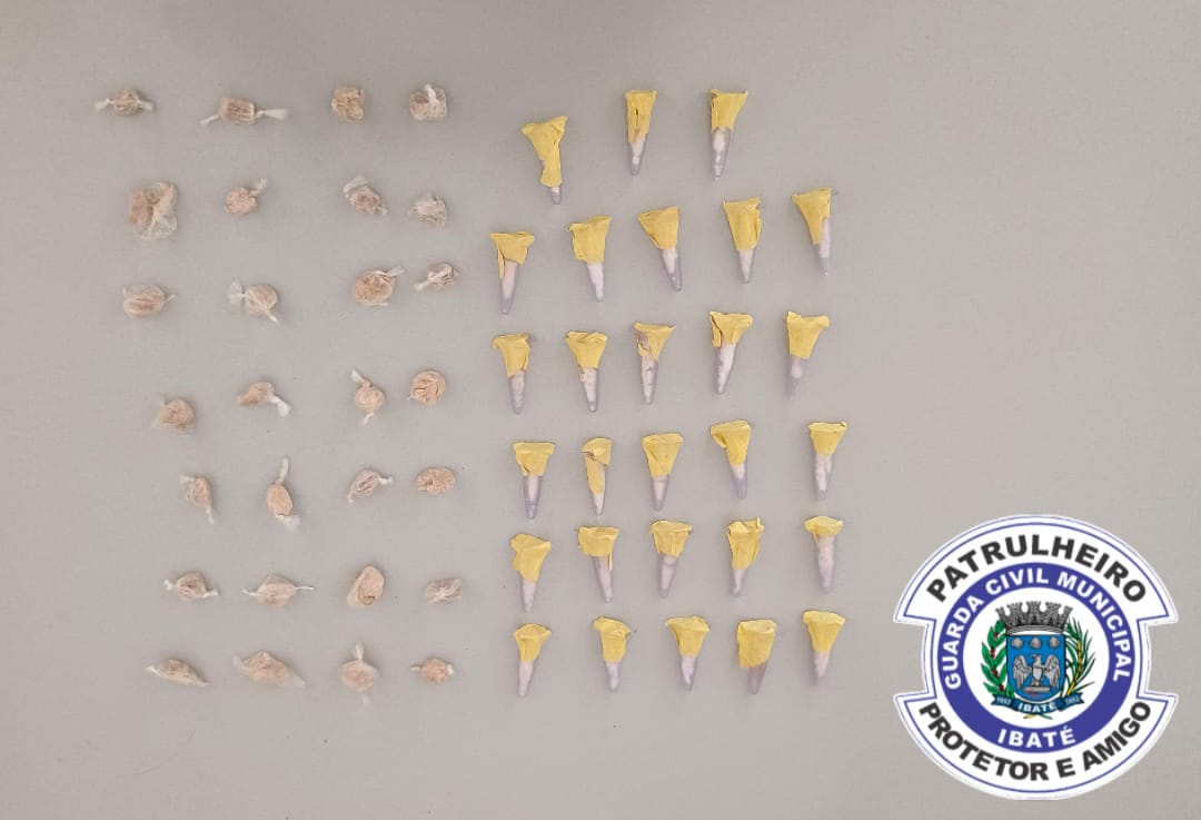 Guarda Municipal de Ibaté apreende drogas após suspeito fugir