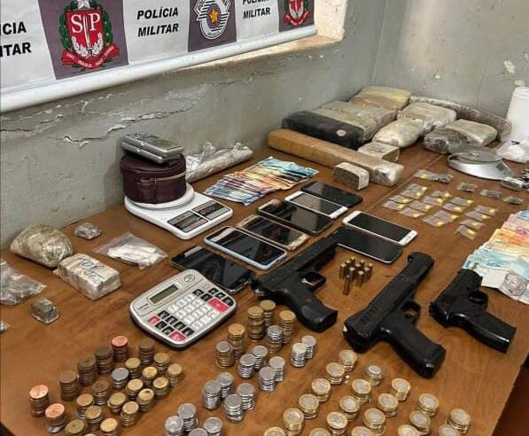Grande apreensão de drogas no bairro Vila Rica em São Pedro