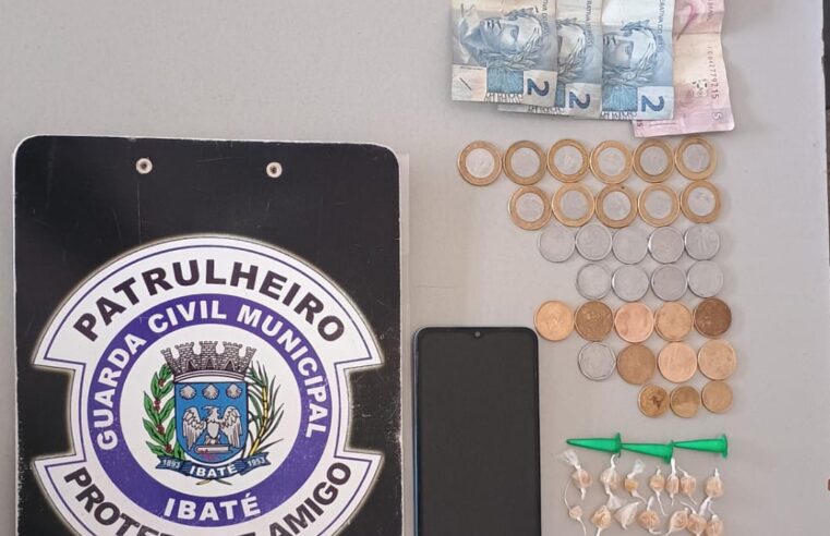 Guarda Municipal de Ibaté apreende drogas e detém indivíduo no Jardim Aparecidinha