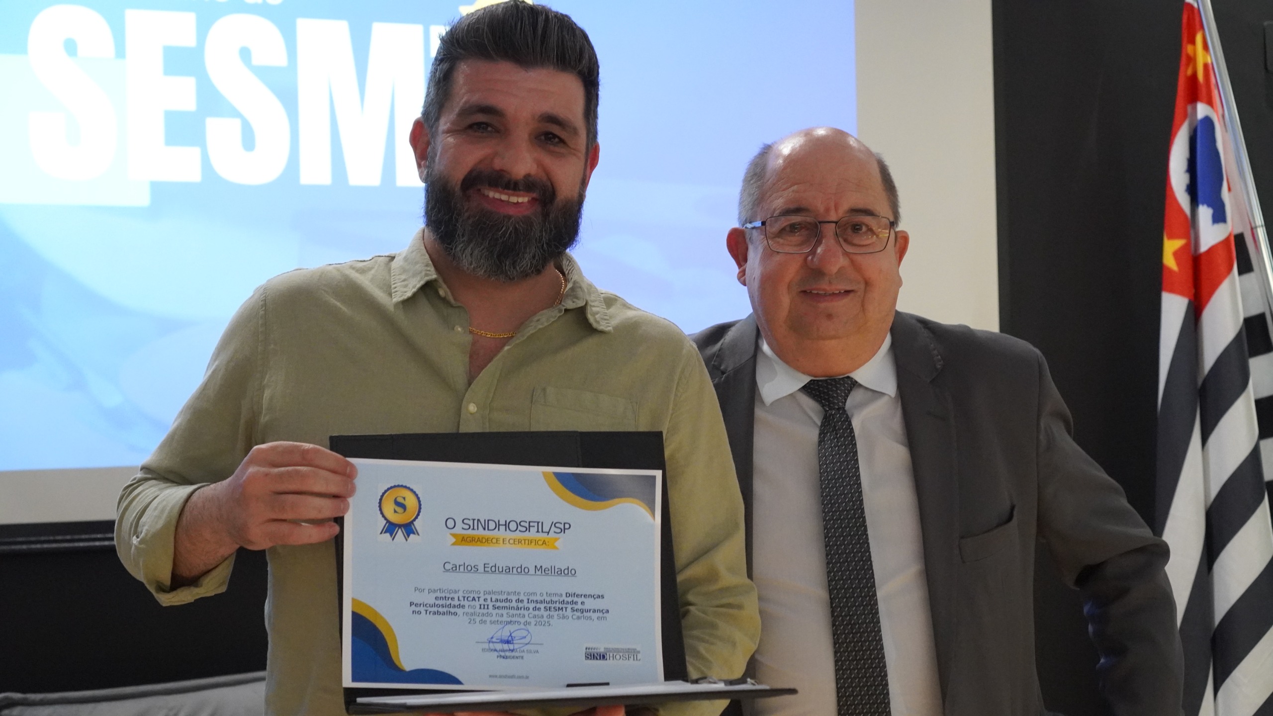 Santa Casa de São Carlos recebe 3º Seminário de SESMT Interior promovido pelo Sindosfil SP