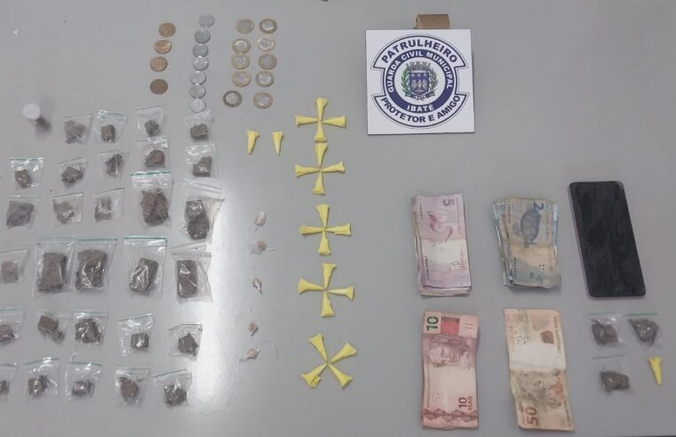 GCM de Ibaté prende homem por tráfico de drogas no Jardim Cruzado