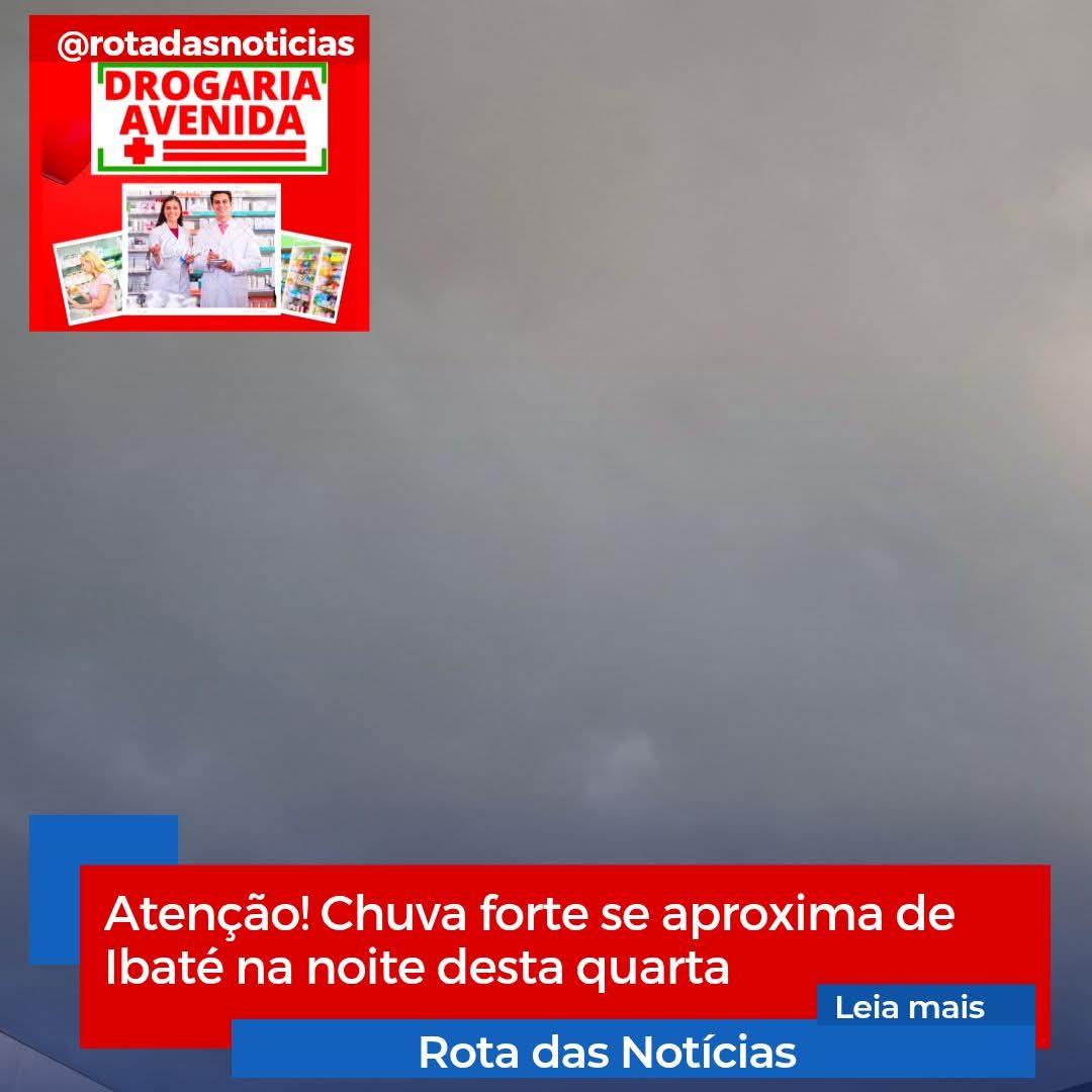 Chuva forte se aproxima de ibaté nesta quarta-feira à noite