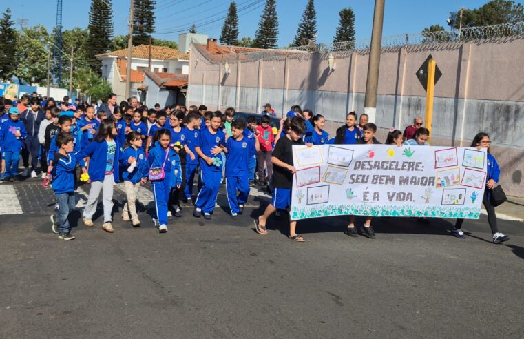 Alunos da Escola Neusa Milori Freddi celebram Semana Nacional do Trânsito com atividades educativas