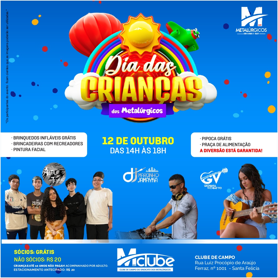 Sindicato dos Metalúrgicos de São Carlos e Ibaté promove grande festa em comemoração ao Dia das Crianças