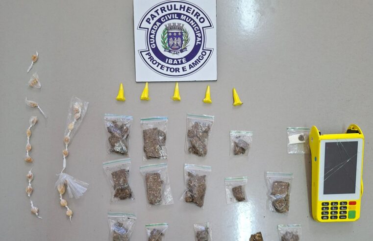 Homem é preso por tráfico de drogas após tentar fugir da Guarda Civil Municipal em Ibaté