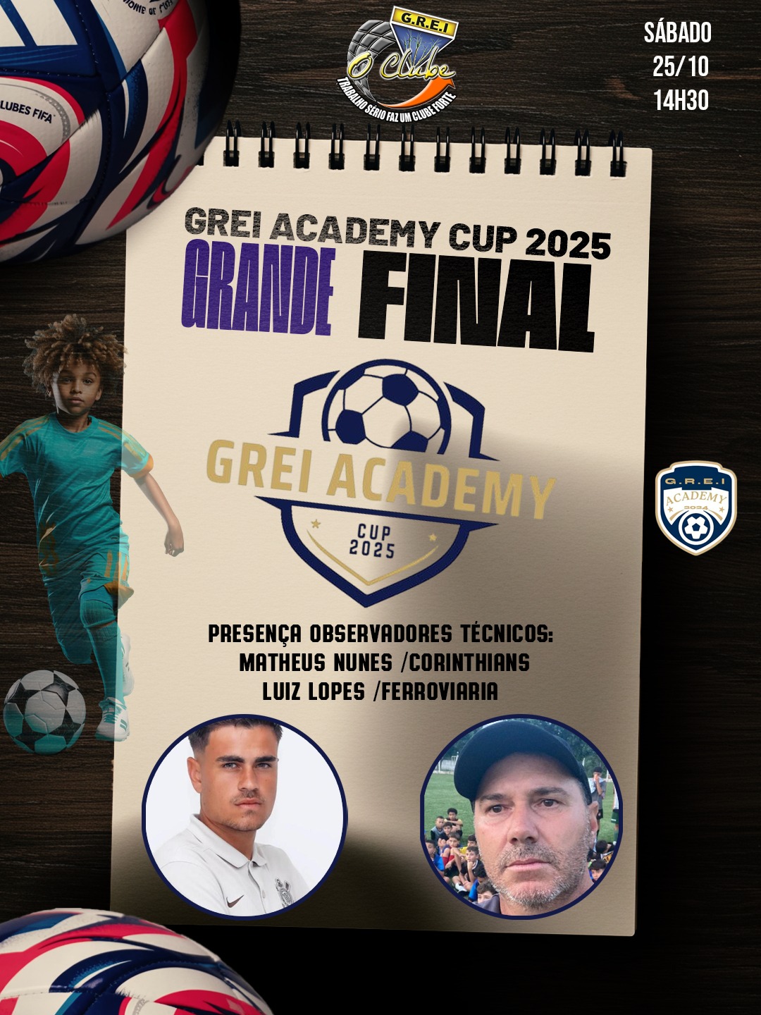 GREI Academy Cup reúne mais de 130 atletas e terá final neste sábado com presença de observadores de grandes clubes