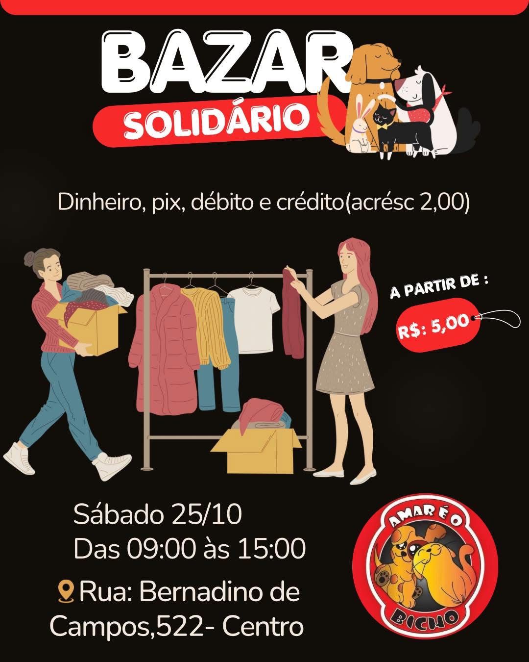 🐶🐱 Bazar Solidário – Amar é o Bicho! 🐱🐶