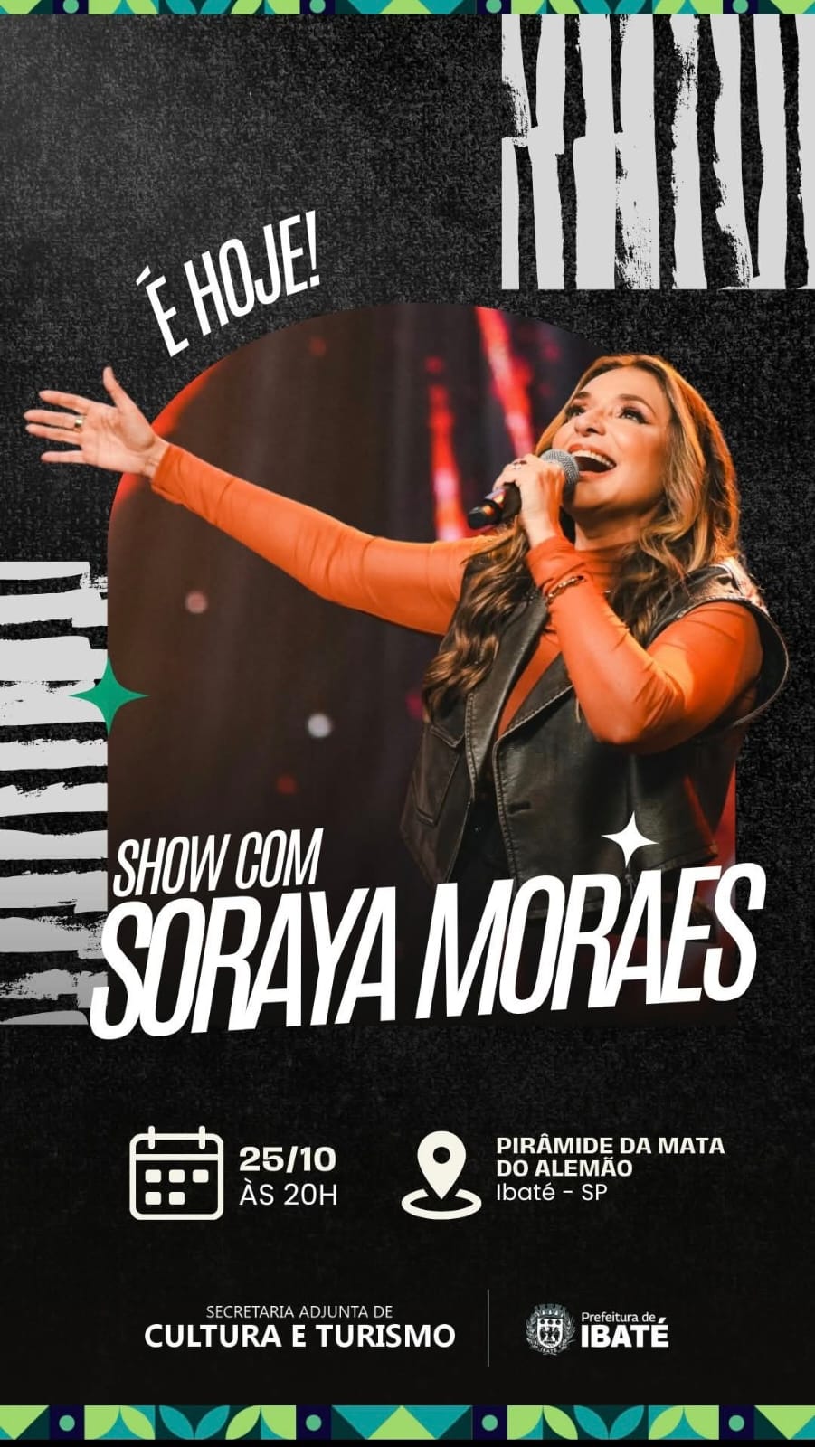 Ibaté recebe show de Soraya Moraes neste sábado na Pirâmide da Mata do Alemão