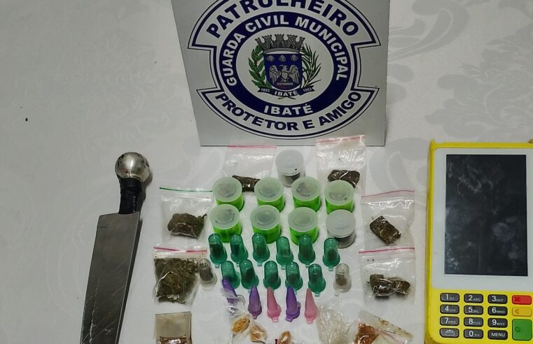 Guarda Municipal de Ibaté apreende entorpecentes durante patrulhamento no Jardim Cruzado