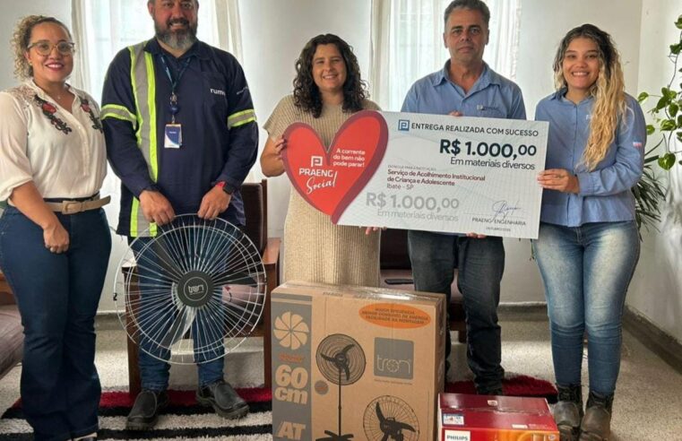 Empresas Praeng e Rumo Realizam Doação à Casa de Acolhimento de Ibaté