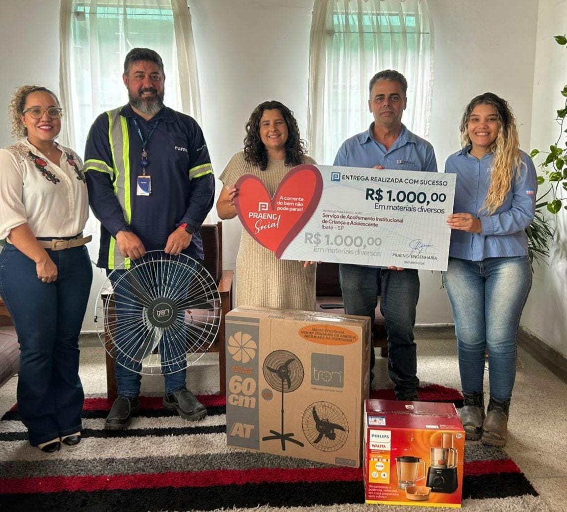 Empresas Praeng e Rumo Realizam Doação à Casa de Acolhimento de Ibaté