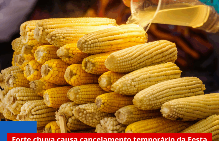 Forte chuva causa cancelamento temporário da Festa do Milho em São Carlos