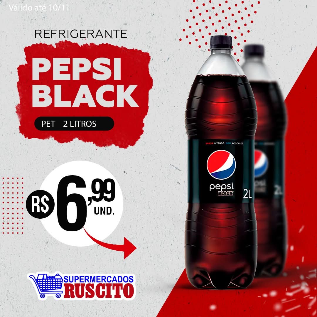 🖤 PEPSI BLACK 2L POR APENAS R$6,99! 🖤
