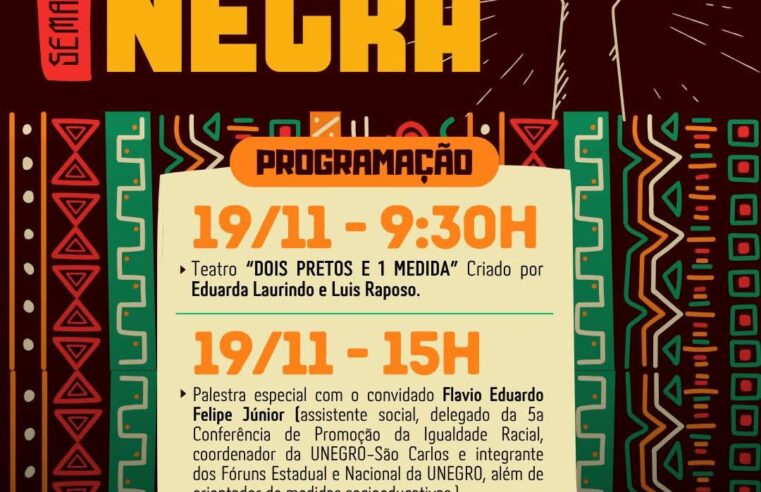 Ibaté promove teatro, palestra e mostra em celebração ao Dia da Consciência Negra