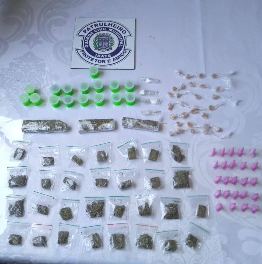 GCM de Ibaté apreende grande quantidade de drogas no Jardim Icaraí