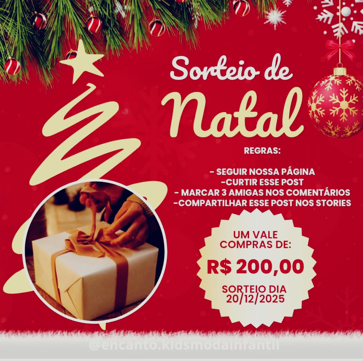 🎄✨ SORTEIO DE NATAL ENCANTO KIDS! ✨🎄