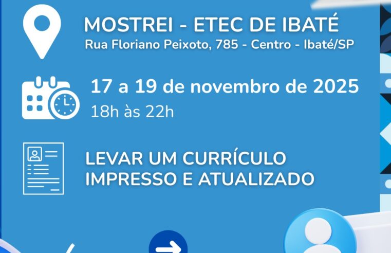Ibaté realiza 1º Feirão Municipal de Emprego durante a MOSTREI 2025