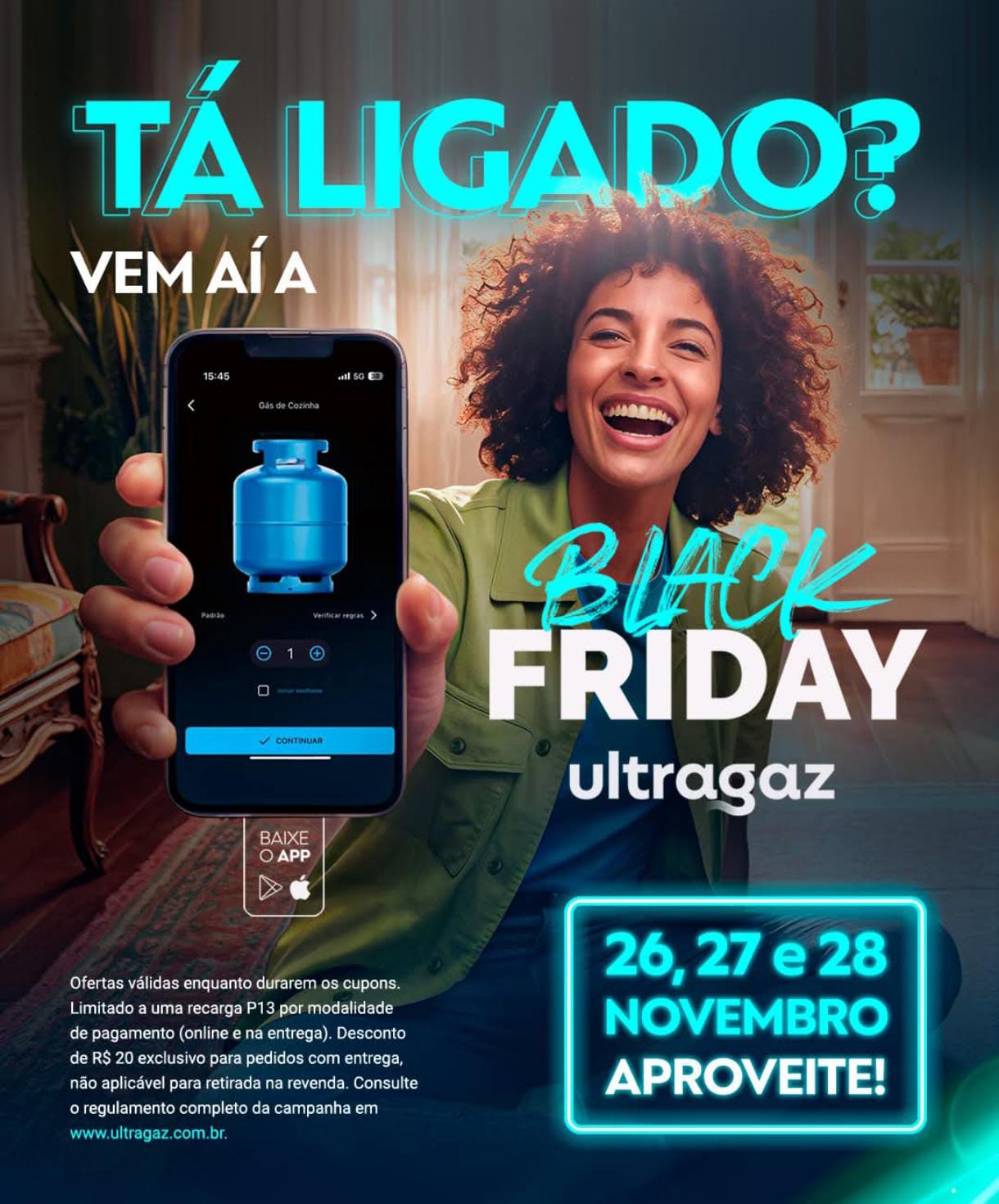 🔥 A Black Friday da Ultragaz RR Gás Ibaté já está chegando e a economia vem pesada! 💸💙A revendedora Ultragaz de Ibaté anunciou que os clientes vão garantir descontões exclusivos na compra do botijão durante a promoção especial.