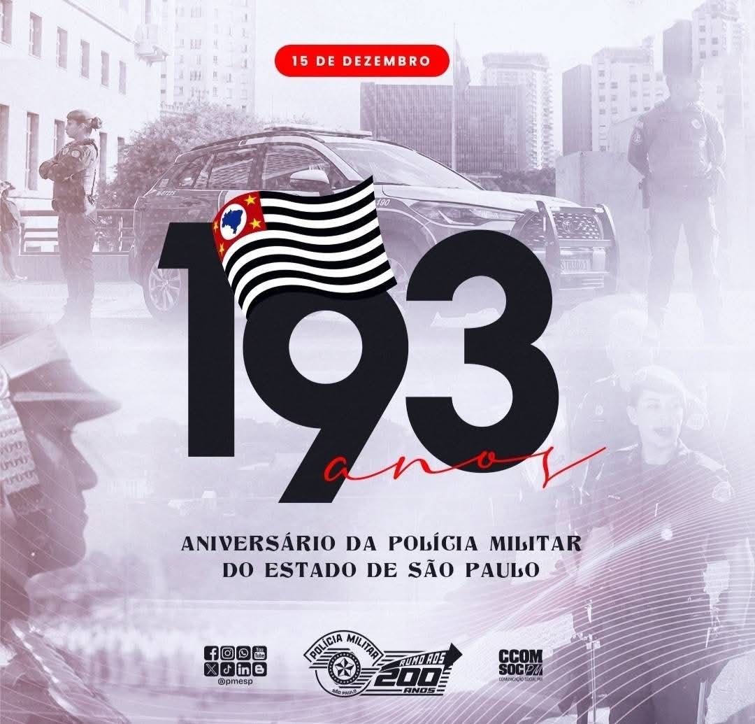Polícia Militar de São Paulo completa 194 anos de história