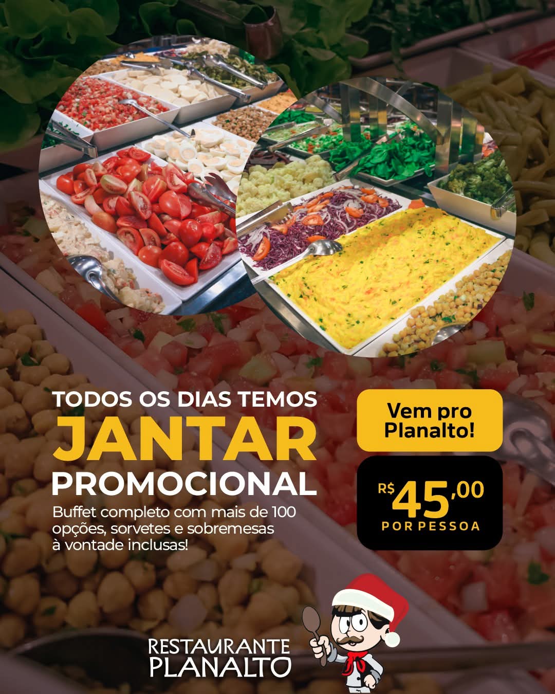 🔥 A MELHOR PROMOÇÃO DE JANTAR ESTÁ AQUI NO PLANALTO! 🔥