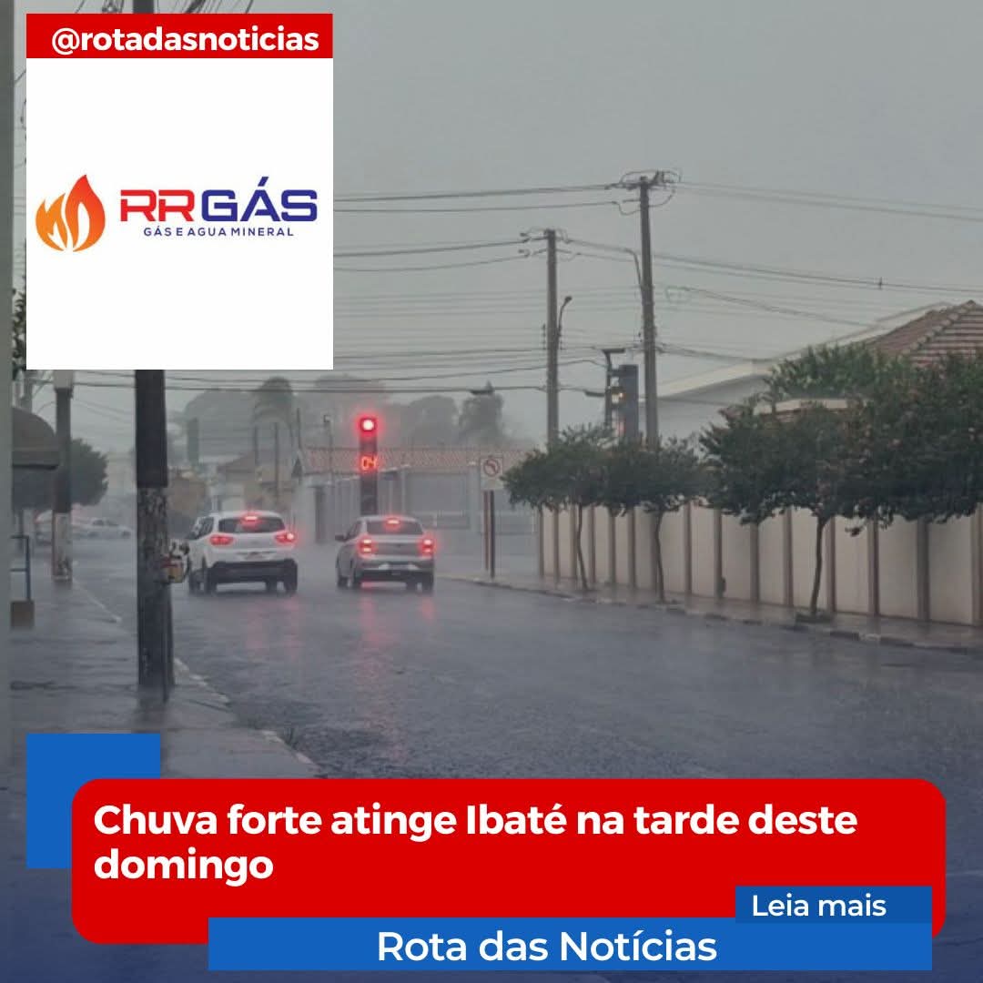 Chuva forte atinge Ibaté na tarde deste domingo