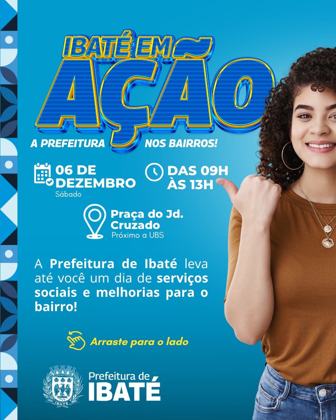 “Ibaté em Ação” leva serviços gratuitos ao Jardim Cruzado neste sábado, 6 de dezembro