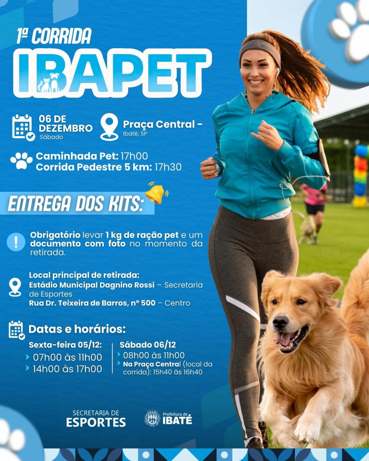 Retirada dos kits da corrida Ibapet começa nesta sexta-feira em Ibaté