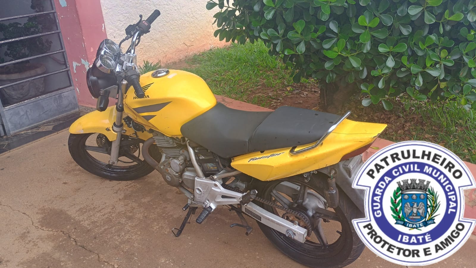 GCM de Ibaté apreende motocicleta furtada e detém suspeito por receptação no Jardim Cruzado