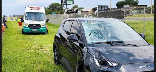 🚨Atropelamento fatal na Washington Luís: pedestre morre ao ser atingido por carro em Ibaté