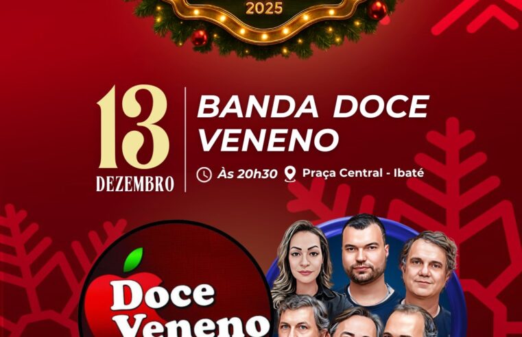 Bandas Doce Veneno e Geração 90 animam o Encantos de Natal de Ibaté neste final de semana