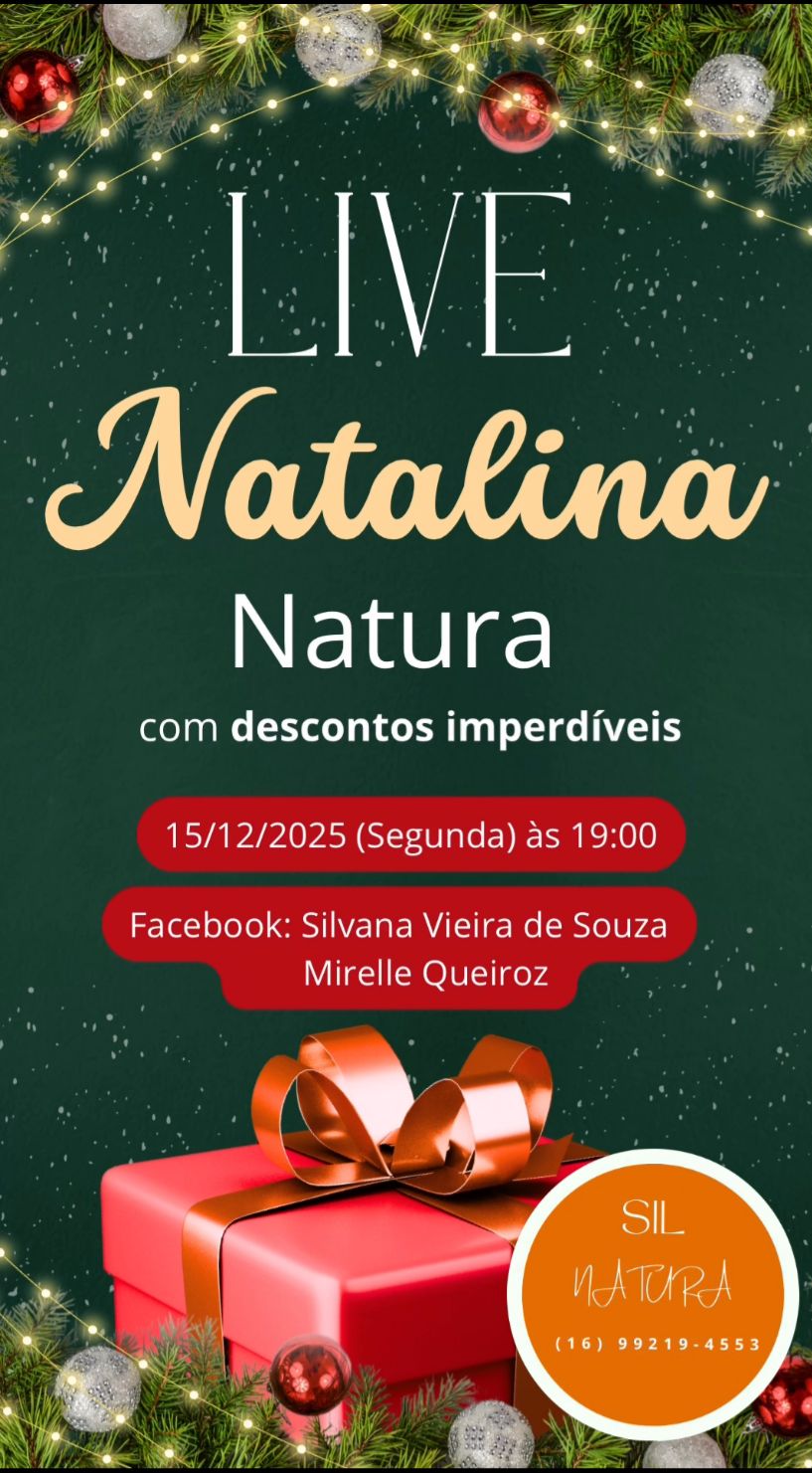 ✨🎄 O Natal dos Melhores Preços Chegou com a Live Natura! 🎄✨