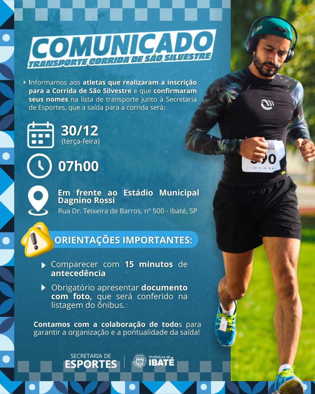 Prefeitura divulga orientações sobre transporte para atletas da Corrida de São Silvestre