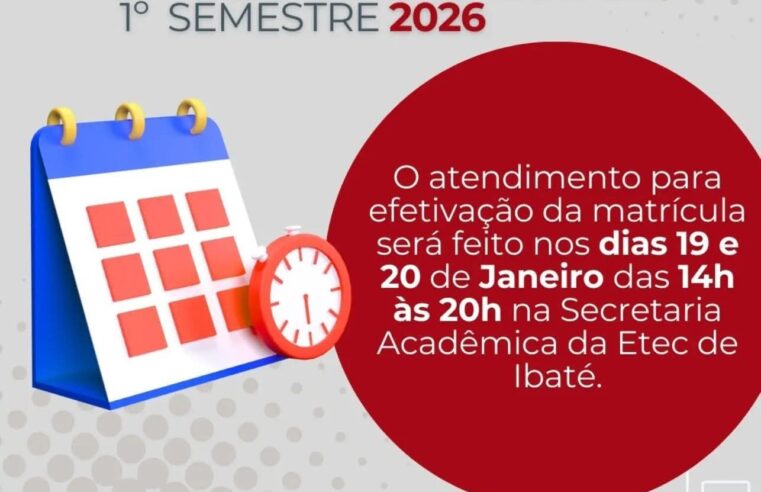 📢 Etec de Ibaté divulga comunicado sobre matrícula do Vestibulinho