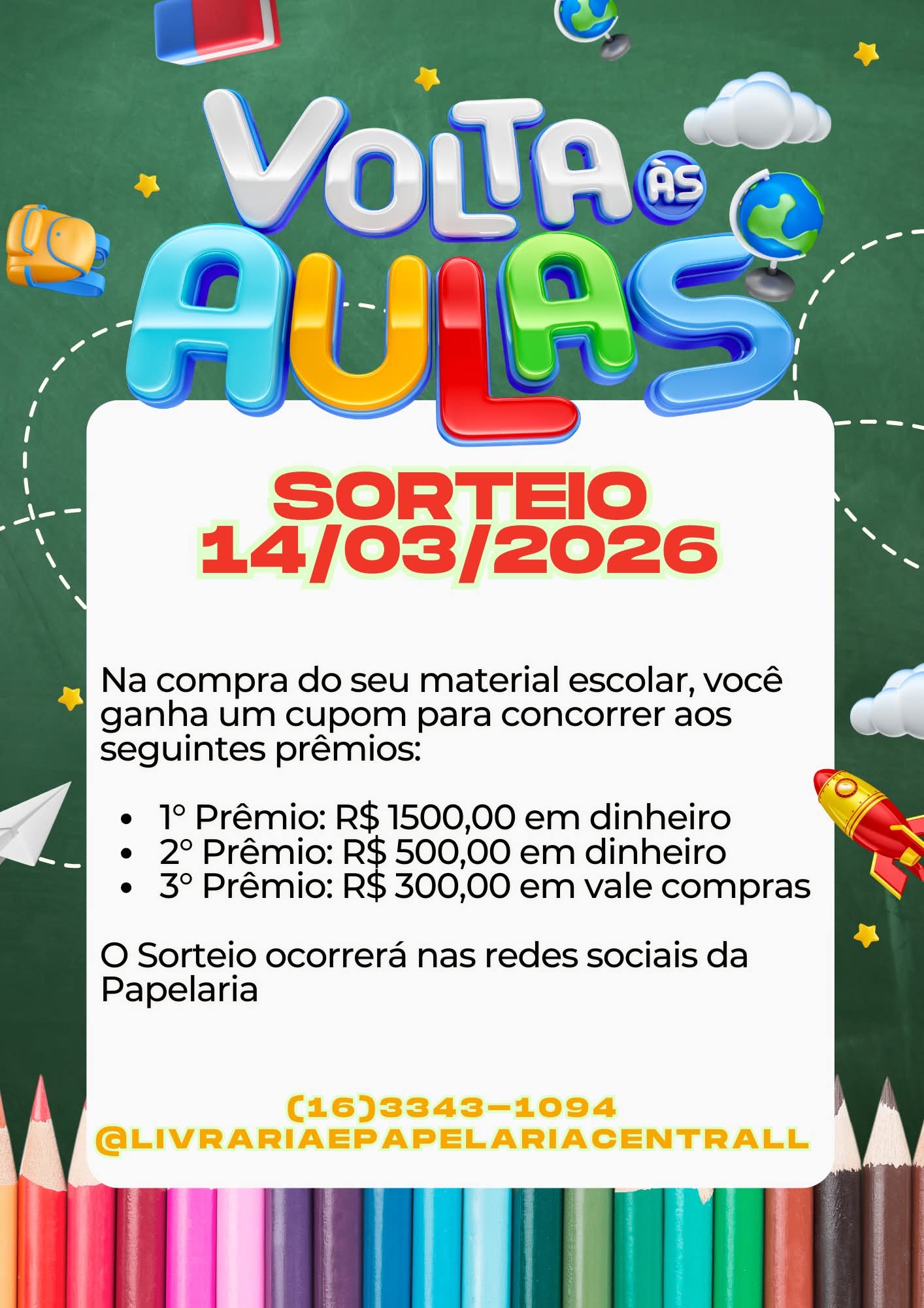 🎒📚 PROMOÇÃO VOLTA ÀS AULAS 2026 📚🎒
