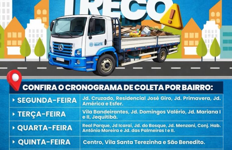 🚨Cata-Treco tem dias definidos em Ibaté e Prefeitura orienta moradores sobre o descarte correto
