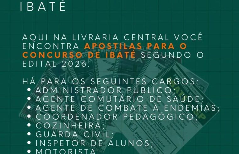 🚨📚 ATENÇÃO, CONCURSEIROS DE IBATÉ! 📚