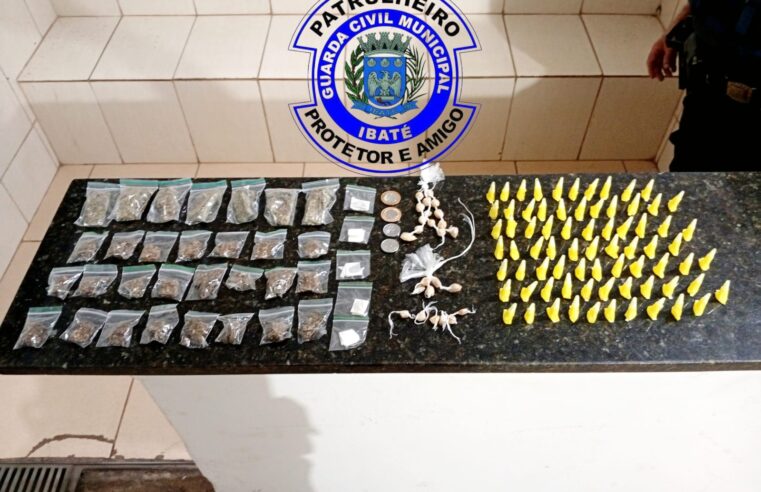 GCM apreende grande quantidade de drogas durante patrulhamento no Jardim Cruzado