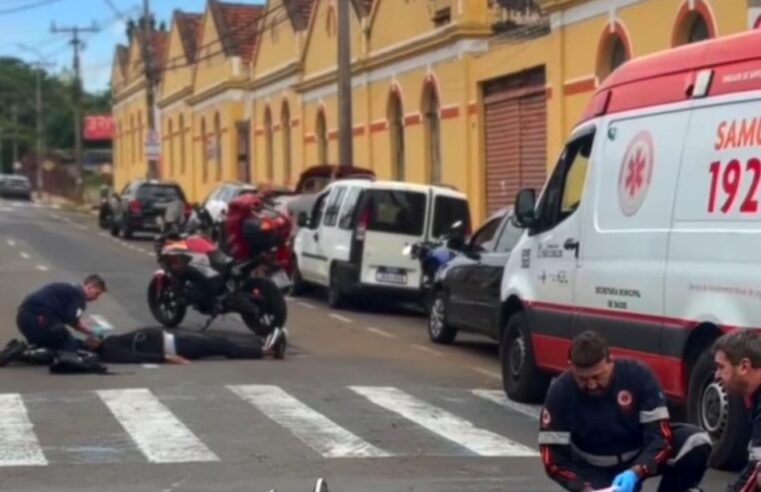 Colisão entre motocicletas deixam dois feridos no Centro de São Carlos