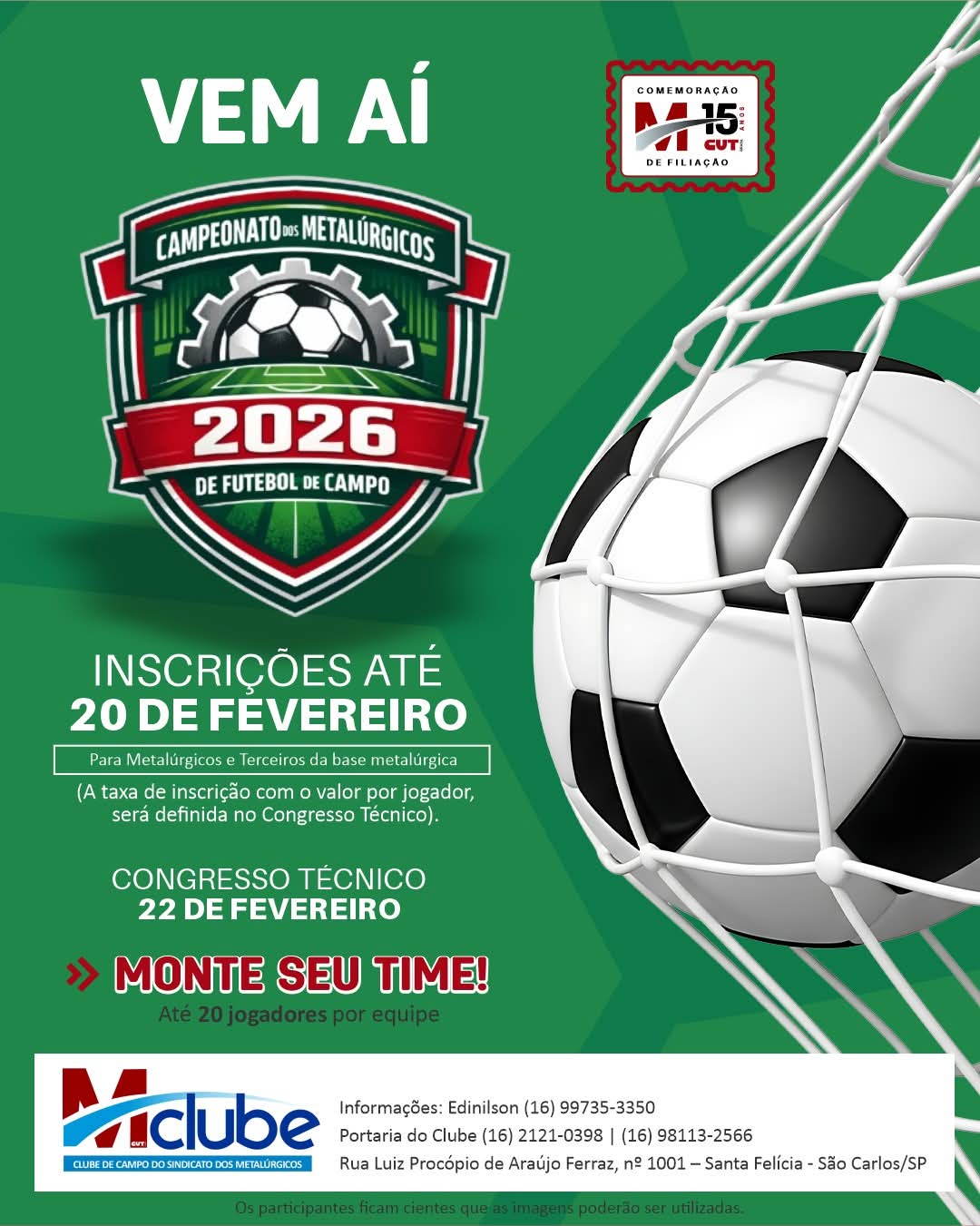 ⚽🔥 Vem aí o Campeonato dos Metalúrgicos 2026! 🔥⚽